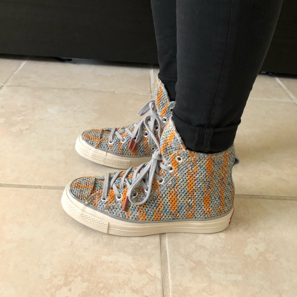 Converse multi color knitted mesh high tops